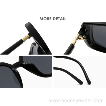 New Retro large frame square Sunglasses men's and women's round face Sunglasses elegant street shooting glasses s21155